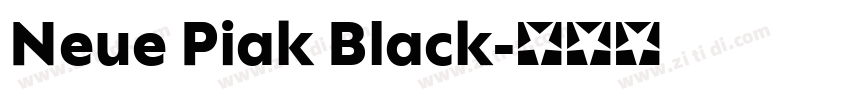 Neue Piak Black字体转换